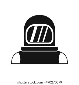 Astronaut icon in simple style on a white background vector illustration
