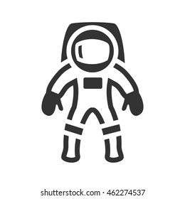 Astronaut icon in single grey color. Space exploration, protective gear, safety