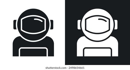 astronaut icon in solid style