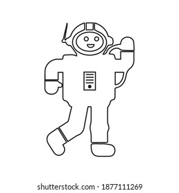 astronaut icon. space sign. Vector illustration on white background