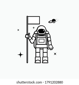 Astronaut Icon. Spaceman Symbol - Vector.