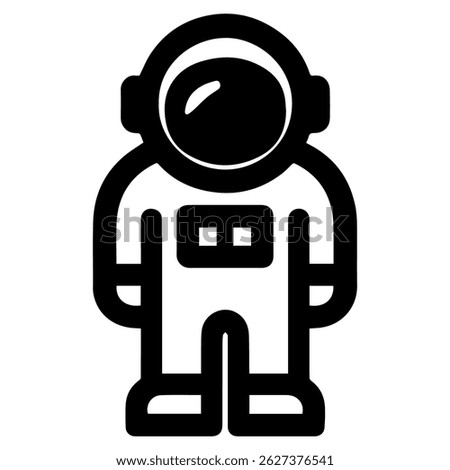 Astronaut icon in a spacesuit on a white background vector
Vector icon space