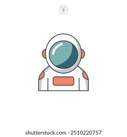 Astronaut icon symbol vector illustration isolated on white background