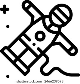 astronaut icon. Thin Linear Style Design Isolated On White Background