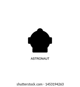 astronaut icon vector black design