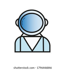 Astronaut Icon Vector Illustration On White Background