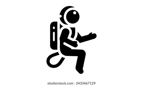 Icono de astronauta. ilustración vectorial sobre fondo blanco