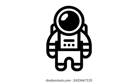 Astronaut Icon. vector illustration on white background