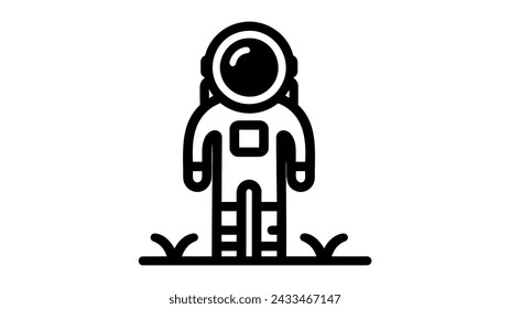 Astronaut Icon. vector illustration on white background