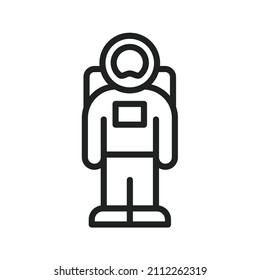 Imagen vectorial de icono astronauta. También se puede usar para Fitness físico. Adecuado para aplicaciones móviles, aplicaciones web y medios impresos.