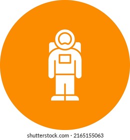 Imagen vectorial de icono astronauta. También se puede usar en Espacio. Adecuado para aplicaciones móviles, aplicaciones web y medios impresos.