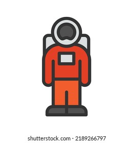 Astronaut icon vector image. Can also be used for Space. Suitable for mobile apps, web apps and print media.