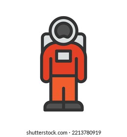 Astronaut icon vector image. Can also be used for Space. Suitable for mobile apps, web apps and print media.