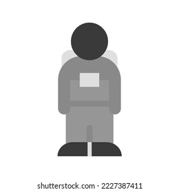 Imagen vectorial de icono astronauta. También se puede usar en Espacio. Adecuado para aplicaciones móviles, aplicaciones web y medios impresos.