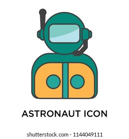 Astronaut icon vector isolated on white background for your web and mobile app design, Astronaut logo concept