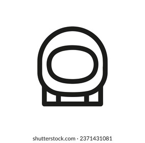 Astronaut icon vector. Linear style sign for mobile concept and web design. Astronaut symbol illustration. Pixel vector graphics - Vector.