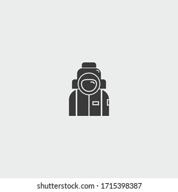 astronaut icon. astronaut vector on gray background