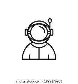 astronaut icon vector from space collection. Thin line astronaut outline icon vector illustration. astronaut icon vector from space concept. Thin line illustration of astronaut