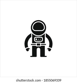 Astronaut icon for your website, logo, app, UI, product print. Astronaut concept flat Silhouette vector illustration icon.