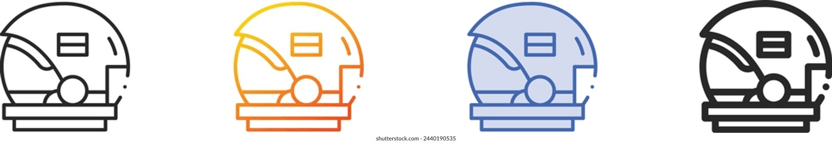astronaut icon.Thin Linear, Gradient, Blue Stroke and bold Style Design Isolated On White Background