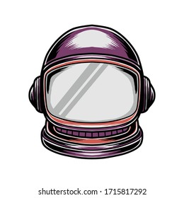 Astronaut illustration isolated in white background.