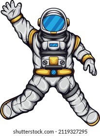 Astronaut illustration with premium quality stock vector