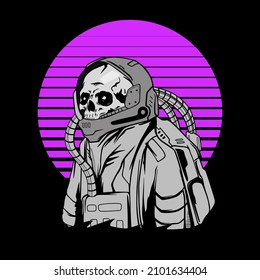 astronaut illustration for tshirt design