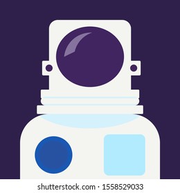 Astronaut, illustration, vector on white background.