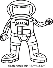  Astronaut Isolated Coloring Page for Kids