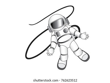 astronaut  isolated on white background.