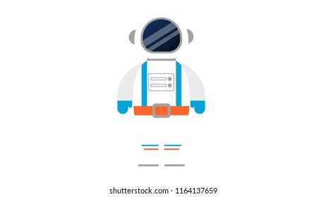 Astronaut isolated vector illustration