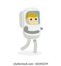 Astronaut isolated vector illustration flat