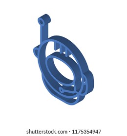 Astronaut isometric left top view 3D icon