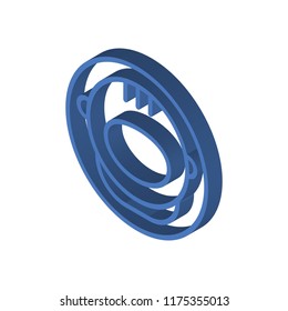Astronaut isometric left top view 3D icon