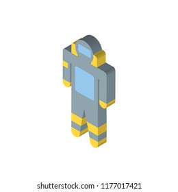 Astronaut isometric left top view 3D icon