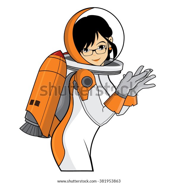 Astronaut Jet Pack Stock Vector Royalty Free 381953863