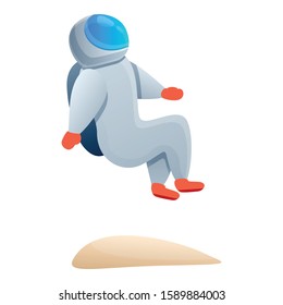 Astronaut jump icon. Cartoon of astronaut jump vector icon for web design isolated on white background
