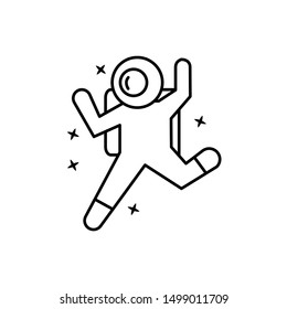Astronaut, jump, star icon. Element of astronaut icon