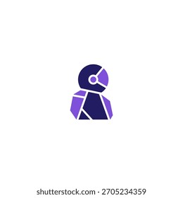 Astronauta e combinação de design de logotipo de buraco de fechadura.