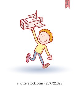  astronaut kid cartoon icon, vector illustration.