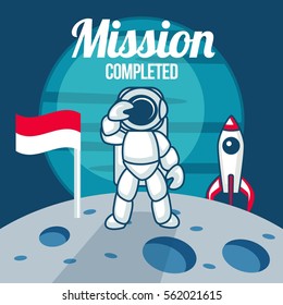 Astronaut kid illustration