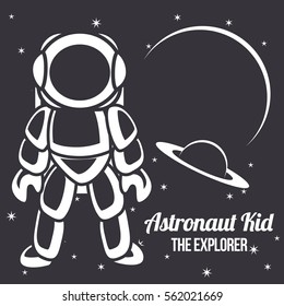Astronaut kid illustration