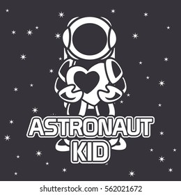Astronaut kid illustration