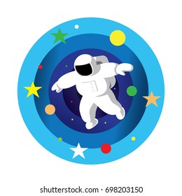 Astronaut kid illustration