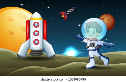 Astronaut landed in the moon