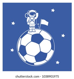 astronaut landed on the ball planet