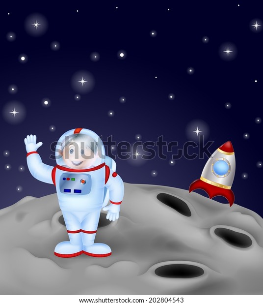 Astronaut landing on the\
moon