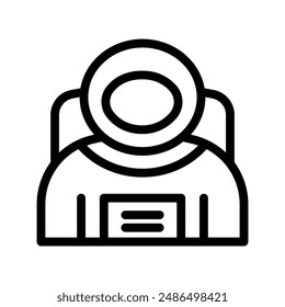 astronaut line icon illustration vector graphic. Simple element illustration vector graphic, suitable for app, websites, and presentations isolated on white background