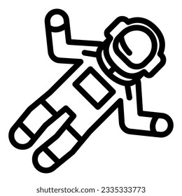 Astronaut line icon. Spaceman vector illustration isolated on white. Cosmonaut outline style design, designed for web and app. Eps 10