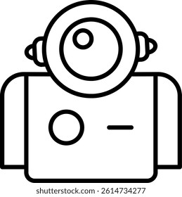 Astronaut Line Vector Icon Design